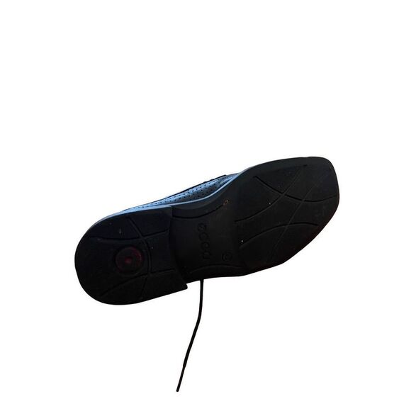 Ecco Mens Black Square Toe Leather Lace Up Oxford Career Dress Shoes Size 42 - Picture 7 of 8